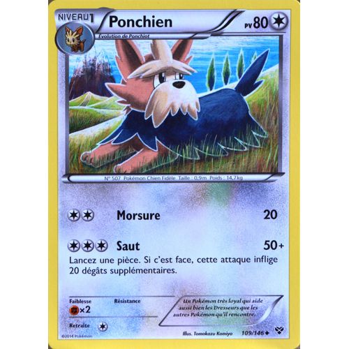 Carte Pokémon 109/146 Ponchien 80 Pv Xy Neuf Fr