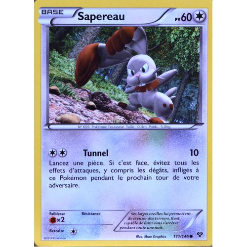 Carte Pokémon 111/146 Sapereau 60 Pv