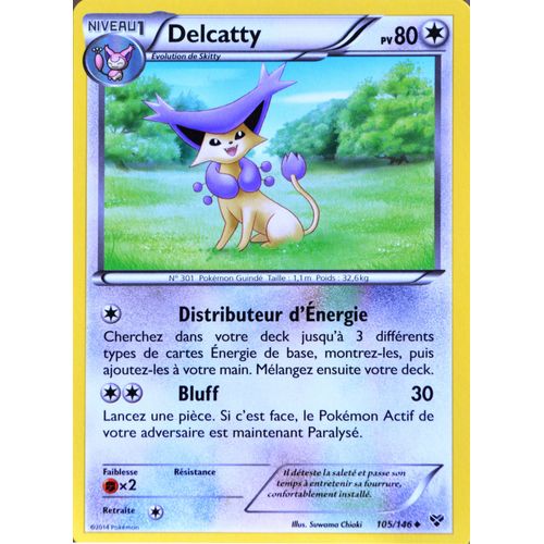 Carte Pokémon 105/146 Delcatty 80 Pv Xy Neuf Fr
