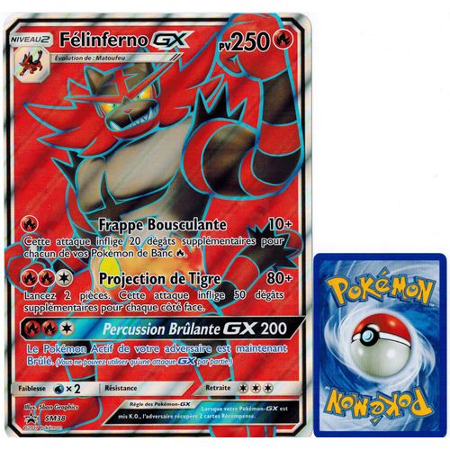 Carte Pokémon Sm38 Félinferno Gx Jumbo 250 Pv - Full Art Promo