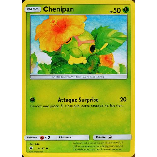 Carte Pokémon 1/147 Chenipan 50 Pv