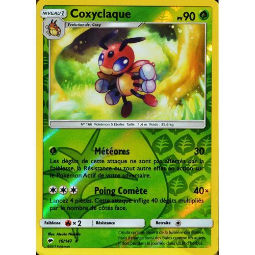 Carte Pokémon 10/147 Coxyclaque 90 Pv - Reverse Sl3 - Soleil Et Lune - Ombres Ardentes Neuf Fr