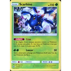 Carte Pokémon 11/147 Scarhino 110 Pv Sl3 - Soleil Et Lune - Ombres Ardentes Neuf Fr