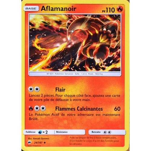 Carte Pokémon 24/147 Aflamanoir 110 Pv