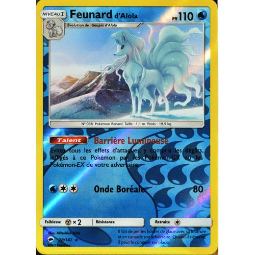 Carte Pokémon 28/147 Feunard D'alola 110 Pv - Reverse