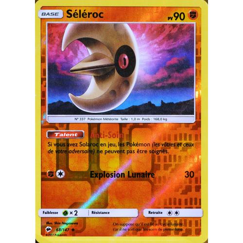 Carte Pokémon 68/147 Séléroc 90 Pv - Reverse Sl3 - Soleil Et Lune - Ombres Ardentes Neuf Fr