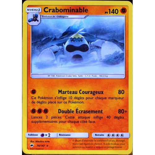 Carte Pokémon 74/147 Crabominable 140 Pv