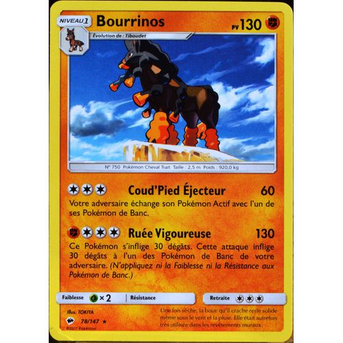 Carte Pokémon 78/147 Bourrinos 130 Pv