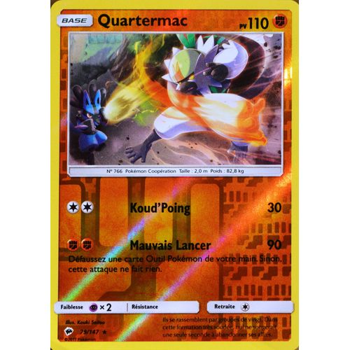 Carte Pokémon 79/147 Quartermac 110 Pv - Reverse Sl3 - Soleil Et Lune - Ombres Ardentes Neuf Fr