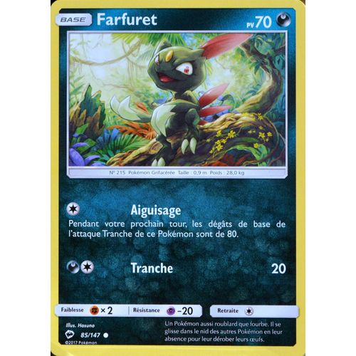 Carte Pokémon 85/147 Farfuret 70 Pv Sl3 - Soleil Et Lune - Ombres Ardentes Neuf Fr