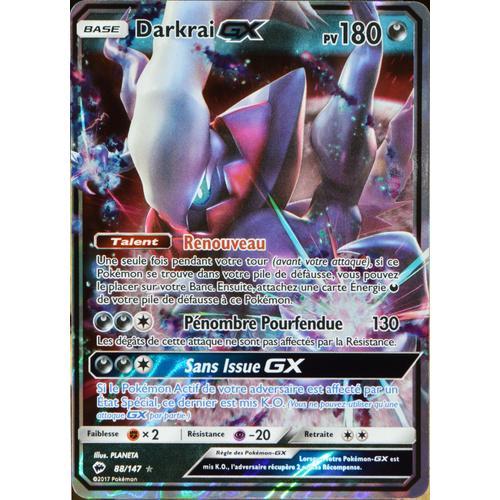 Carte Pokémon 88/147 Darkrai Gx 180 Pv - Reverse