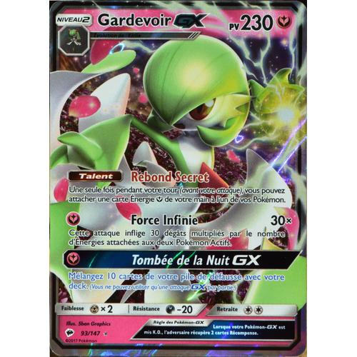 Carte Pokémon 93/147 Gardevoir Gx 230 Pv Sl3 - Soleil Et Lune - Ombres Ardentes Neuf Fr