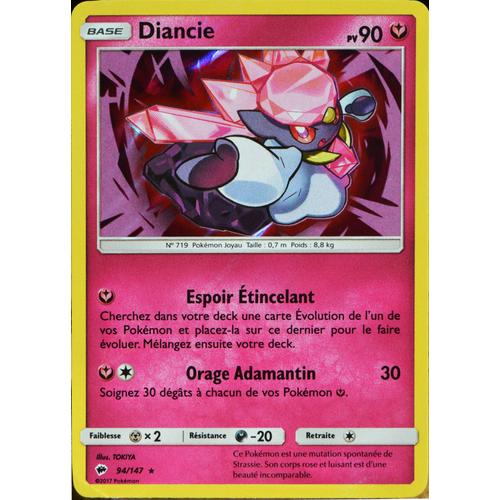 Carte Pokémon 94/147 Diancie 90 Pv - Holo