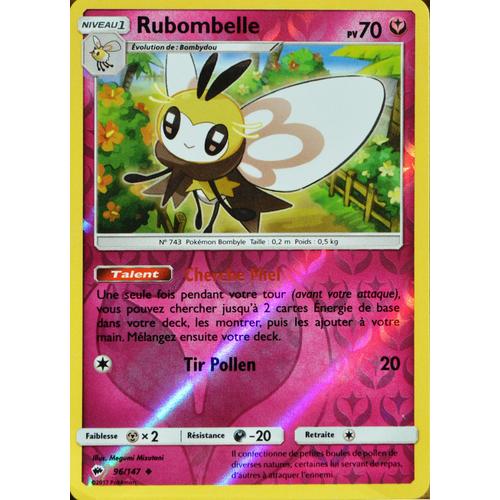 Carte Pokémon 96/147 Rubombelle 70 Pv - Reverse Sl3 - Soleil Et Lune - Ombres Ardentes Neuf Fr