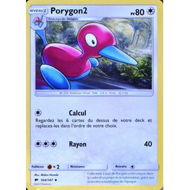 Carte Pokémon 104/147 Porygon2 80 Pv Sl3 - Soleil Et Lune - Ombres Ardentes Neuf Fr