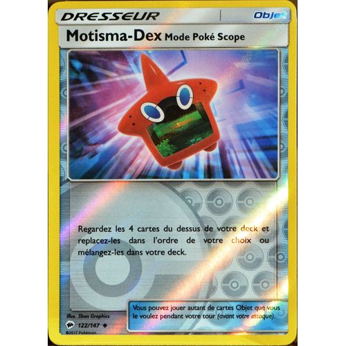 Carte Pokémon 122/147 Motisma-Dex Mode Poké Scope - Reverse Sl3 - Soleil Et Lune - Ombres Ardentes Neuf Fr