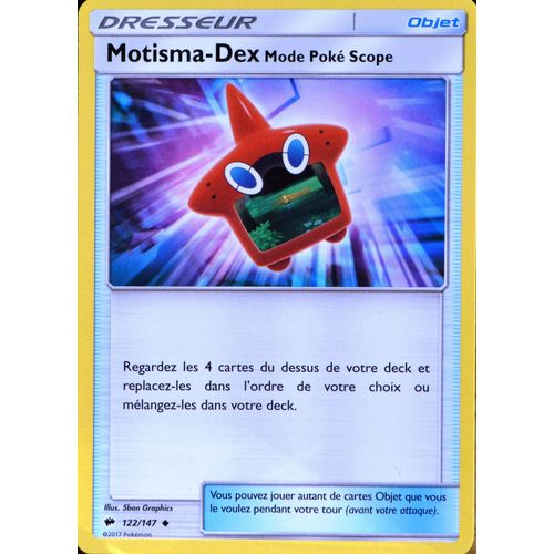 Carte Pokémon 122/147 Motisma-Dex Mode Poké Scope Sl3 - Soleil Et Lune - Ombres Ardentes Neuf Fr