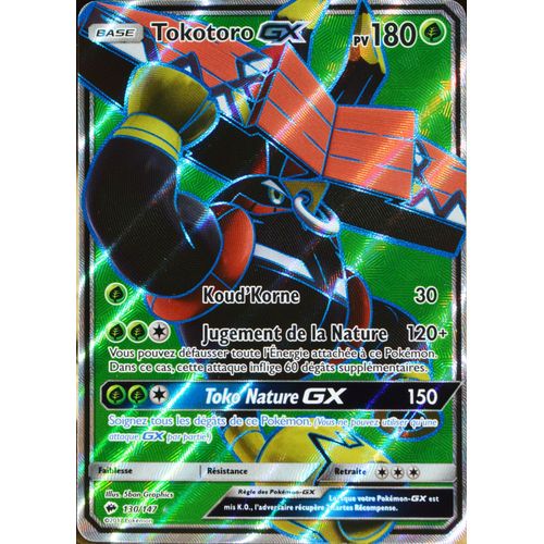 Carte Pokémon 130/147 Tokotoro Gx 180 Pv - Full Art