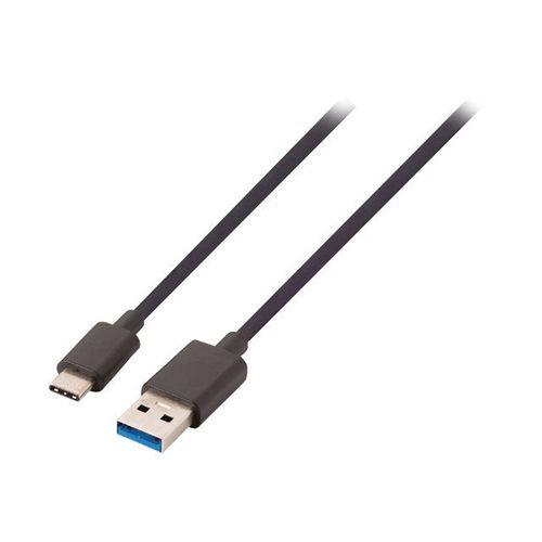 Valueline - Câble USB - USB (M) pour 24 pin USB-C (M) - USB 3.0 - 1 m - connecteur C réversible - noir