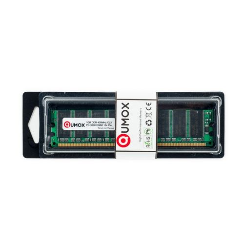 QUMOX 1Go DDR 400MHz PC-3200 (184 broches) DIMM mémoire ordinateur de bureau