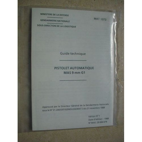 Guide Technique Plastifie  Mas G1 Premiere Edition 