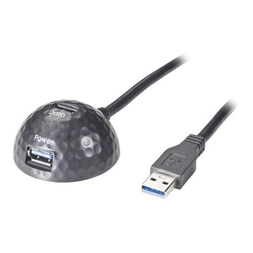 Renkforce golf-ball - Rallonge de câble USB - USB type A (M) pour USB type A (F) - USB 3.0 - 5 V - 0.9 A - 1.8 m - noir