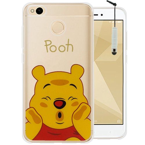 Coque Silicone Pour Xiaomi Redmi 4x 5.0" Ultra-Fine Dessin Animé Jolie - Winnie The Pooh + Mini Stylet