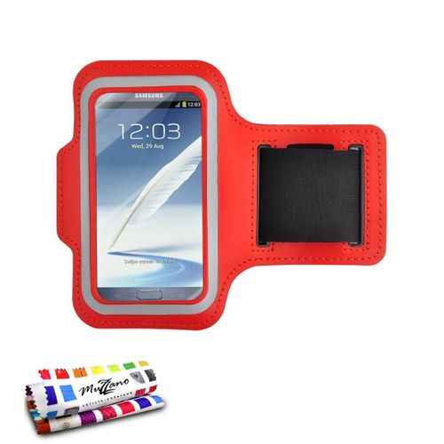 Brassard De Sport Samsung Galaxy Note 2 Rouge Red Anti-Dérapant