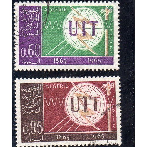 Timbres-Poste D'algérie (Centenaire De L'union Internationale Des Télécommunications)