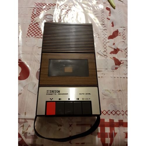Magnétophone Cassette TRITON des années 60 avec Housse cuir