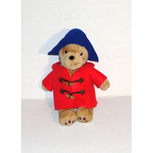 Peluche Ours Paddington Veste Rouge Chapeau Bleu 30 Cm