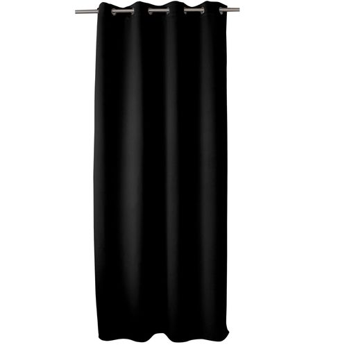 Rideau Uni Occultant Avec Oeillets - 140 X 240 Cm - Noir
