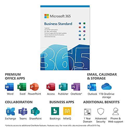 Microsoft 365 Business Standard Pkc, Version Compl?Te, Anglais Pour Mac Os & Serveur & Windows