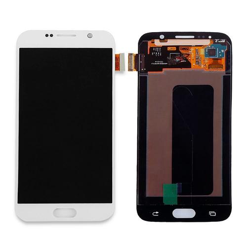 Assemblé Vitre Tactile + Écran Lcd Prémonté Pour Samsung Galaxy S6 2015 G920 Sm-G920f Blanc