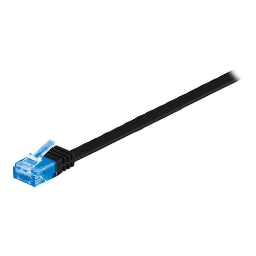 MicroConnect - Câble réseau - RJ-45 (M) pour RJ-45 (M) - 1 m - UTP - CAT 6a - bloqué, plat - noir
