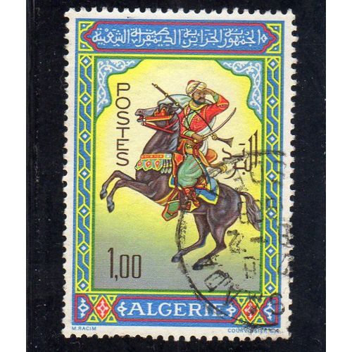 Timbre-Poste D'algérie (Miniature : Cavalier)
