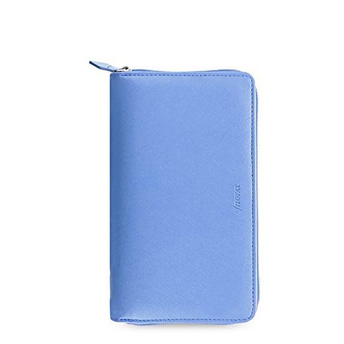 Carpentras Sign Agenda Organiseur "Saffiano Zip" Format Personal Compact Zip Bleu