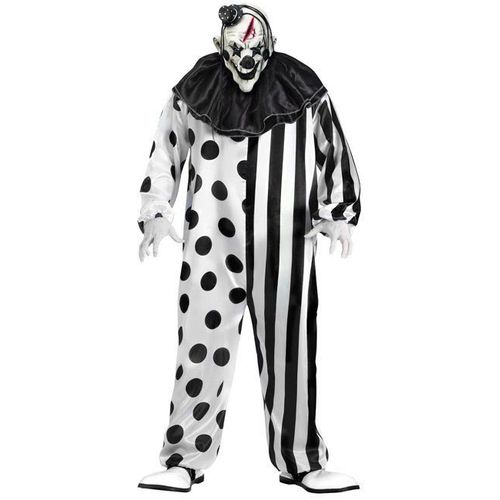 Déguisement Clown Monstrueux Noir Et Blanc Adulte - Taille: Medium