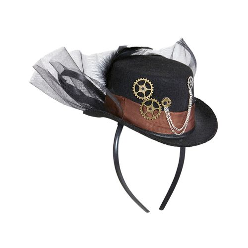 Chapeau Avec Voile Noir Adulte Steampunk Taille Unique