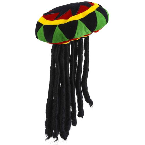 Bonnet Rasta Velours Avec Dreadlocks Adulte
