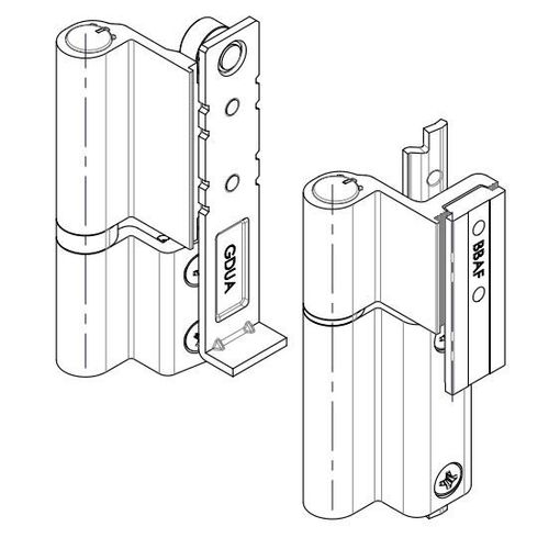 Paire de paumelle symétrique Galicube FAPIM oscillo-battant ral 9010 Blanc - 1404AI-32