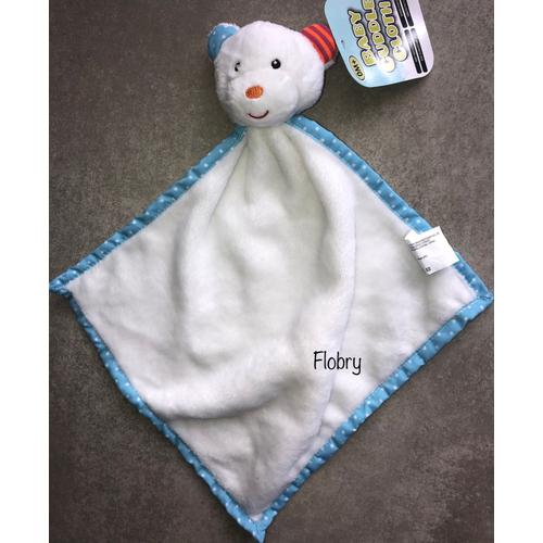 Doudou Ours Nanjing Kestrel Toy Manufacturer Co Peluche Ourson Hochet Grelot Blanc Bleu Baby Teddy Bear Cuddle Cloth Soft Toys