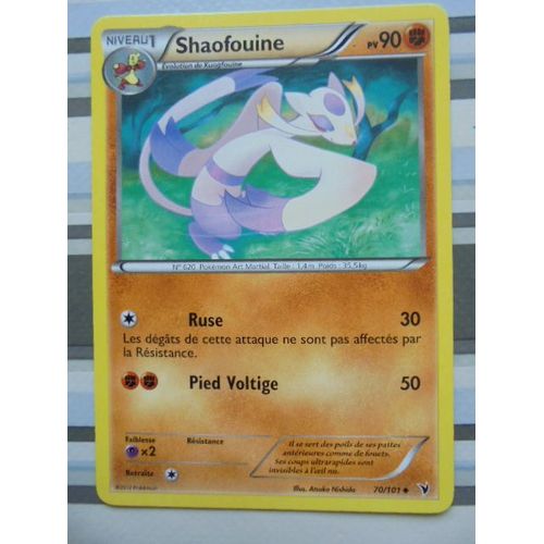 Carte Pokémon Shaofouine 70/101 Française