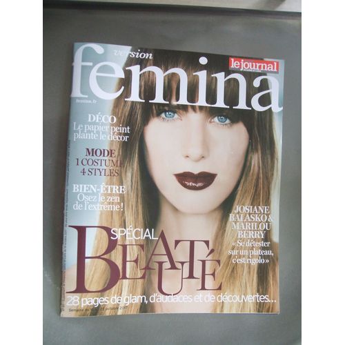 Version Femina 811 Josiane Balasko - Marilou Berry / Spécial Beauté 28 Pages / 