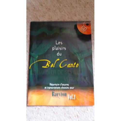 Les Plaisirs Du Bel Canto Baryton Vol1