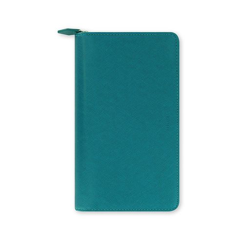 Carpentras Sign Agenda Organiseur "Saffiano Zip" Format Personal Compact Zip Aqua
