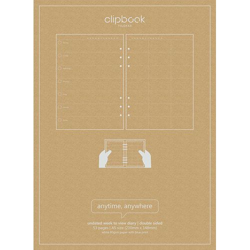 Carpentras Sign Recharge Pour Clipbook, Calendrier Perpétuel Hebdomadaire, 1 Semaine Sur 2 Pages Blanc
