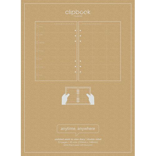 Carpentras Sign Recharge Pour Clipbook, Calendrier Perpétuel Hebdomadaire, 1 Semaine Sur 2 Pages Blanc