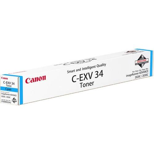 Canon C-EXV 34 - Cyan - originale - cartouche de toner - pour imageRUNNER ADVANCE C2020i, C2020L, C2025i, C2030i, C2030L, C2220i, C2220L, C2225i, C2230i