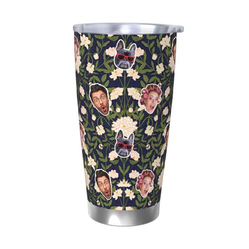 Gobelet Personnalisé Avec Visage 590ml Style William Morris = 8 Tasse De Café Pour Voiture Avec Photo D'animaux De Compagnie,Bébé,Enfants,Hommes,Femmes